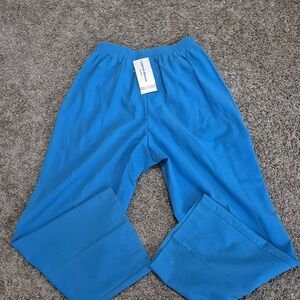 NWT Women's Alfred Dunner 12 Petite Cobalt Blue Pull On Pants Pockets